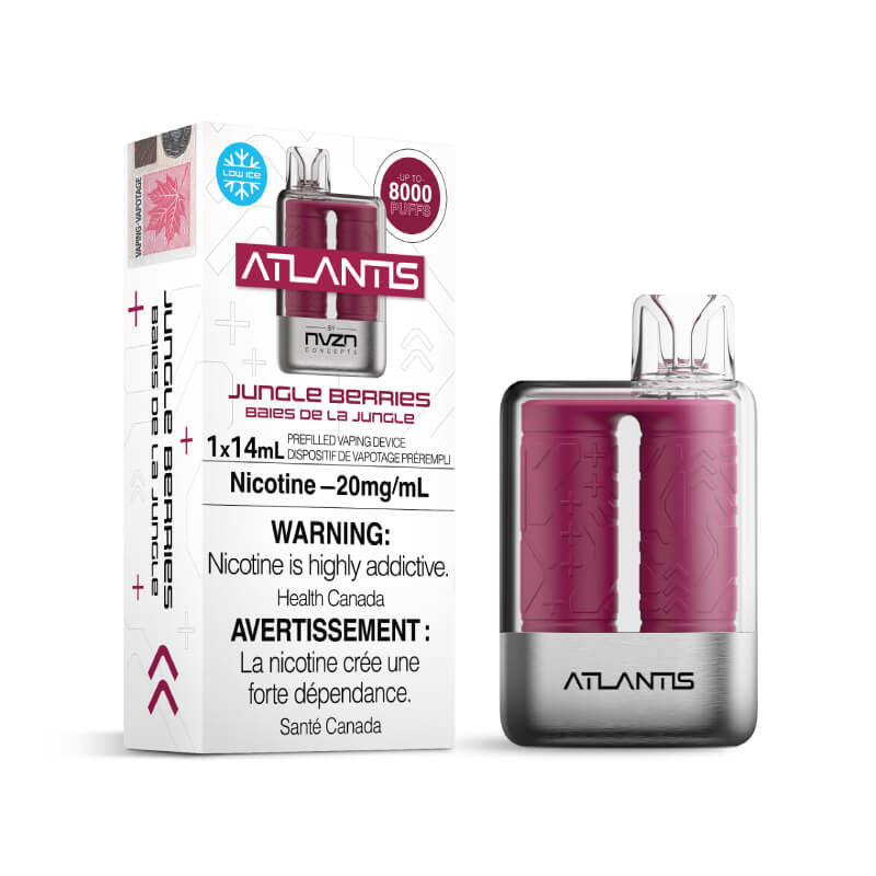 NVZN Atlantis Disposable Vape - Jungle Berries, 8000 Puffs