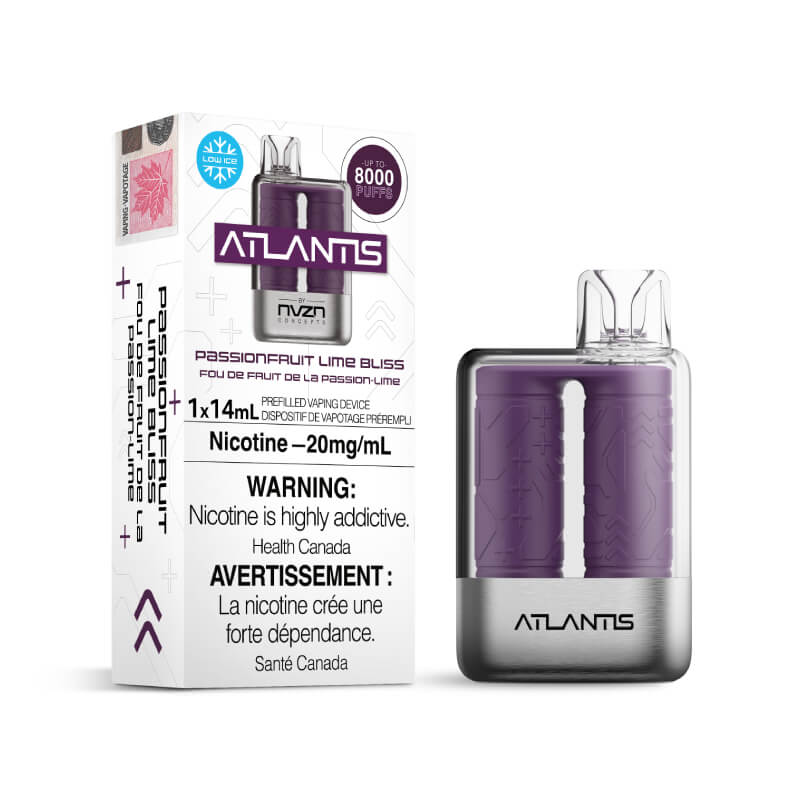 NVZN Atlantis Disposable Vape - Passionfruit Lime Bliss, 8000 Puffs