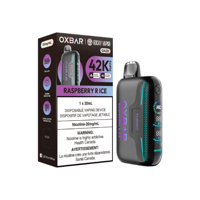 OxBar G42K - Raspberry R Ice Disposable Vape Vapeluv Vapeshop OxBar G42K - Raspberry R Ice Disposable Vape Vapeluv Vapeshop