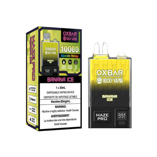 Oxbar Maze Pro Disposable Vape - Banana Ice, 10000 Puffs