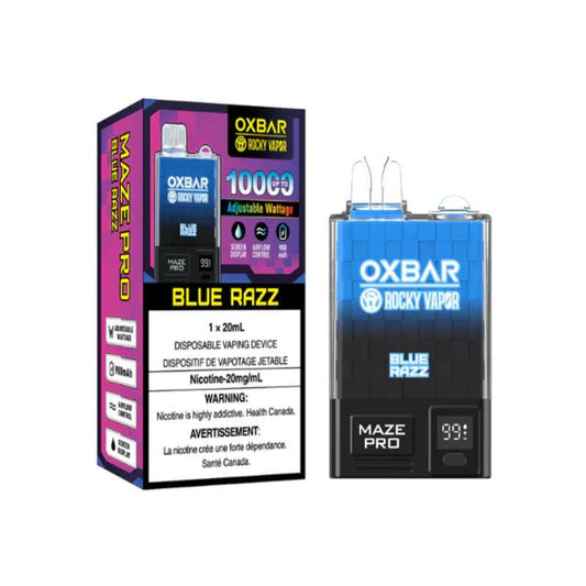 Oxbar Maze Pro Disposable Vape - Blue Razz, 10000 Puffs