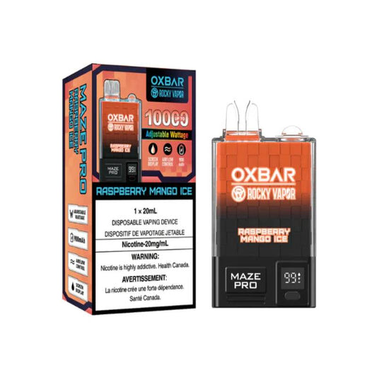 Oxbar Maze Pro Disposable Vape - Raspberry Mango Ice, 10000 Puffs