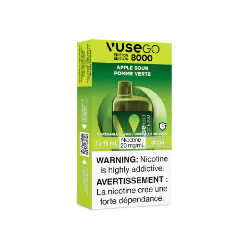 Vuse Go Edition 8K Disposable Vape - Apple Sour, 8000 Puffs, 15ML