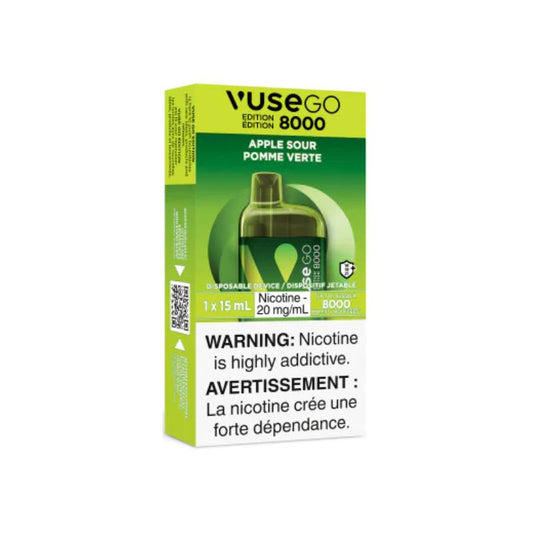 Vuse Go Edition 8K Disposable Vape - Apple Sour, 8000 Puffs, 15ML