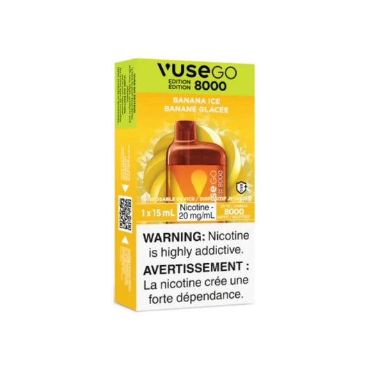 Vuse Go Edition 8K Disposable Vape - Banana Ice, 8000 Puffs, 15ML