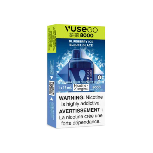 Vuse Go Edition 8K Disposable Vape - Blueberry Ice, 8000 Puffs, 15ML