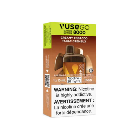 Vuse Go Edition 8K Disposable Vape - Creamy Tobacco, 8000 Puffs, 15ML