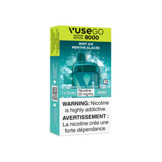 Vuse Go Edition 8K Disposable Vape - Mint Ice, 8000 Puffs, 15ML