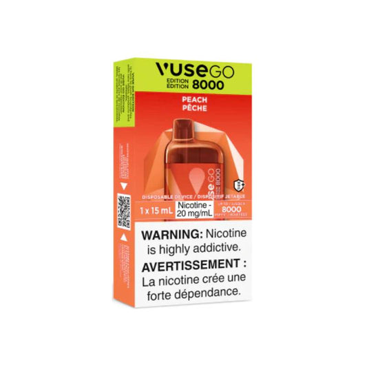 Vuse Go Edition 8K Disposable Vape - Peach, 8000 Puffs, 15ML