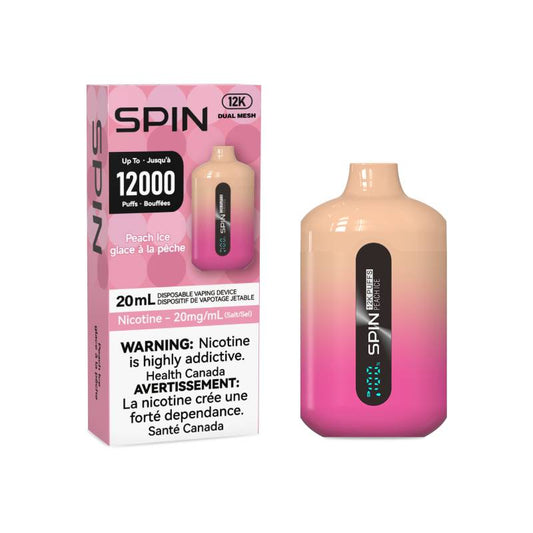 Spin 12K Disposable Vape - Peach Ice, 12000 Puffs