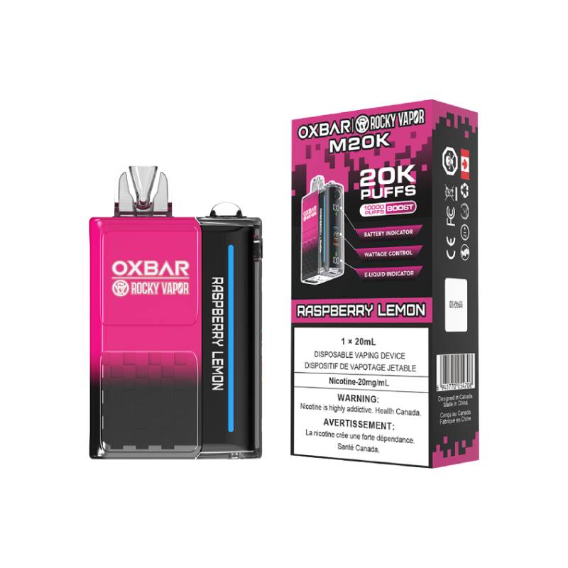 Oxbar M20K Disposable Vape - Raspberry Lemon, 20000 Puffs Vapeluv Vapeshop Oxbar M20K Disposable Vape - Raspberry Lemon, 20000 Puffs Vapeluv Vapeshop