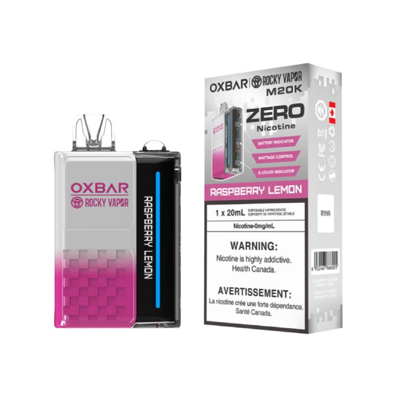 Oxbar M20K Raspberry Lemon Nicotine Free Disposable Vape – Vapeluv Vapeshop