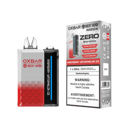 Oxbar M20K Raspberry Watermelon Ice Nicotine Free Disposable Vape