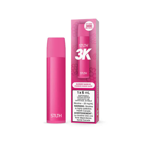 STLTH 3K Raspberry Mango Ice Disposable Vape 20mg