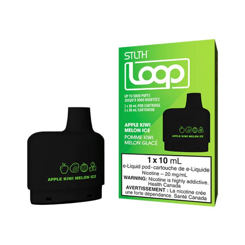 STLTH Loop Pods - Apple Kiwi Melon Ice, 5000 Puffs