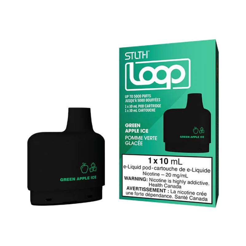 STLTH Loop Pods - Green Apple Ice, 5000 Puffs
