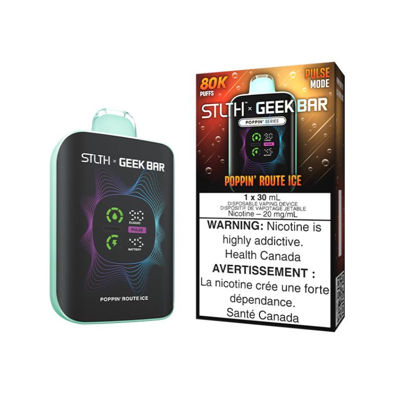 STLTH x GeekBar 80K Disposable Vape - Poppin' Route Ice