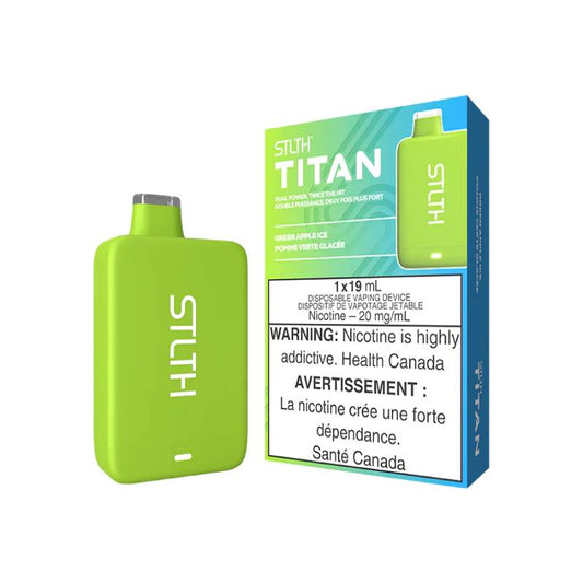 STLTH Titan Disposable Vape - Green Apple Ice, 10000 Puffs