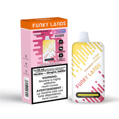 Funky Lands Vi15000 Disposable Vape - Strawberry Banana, 18ML