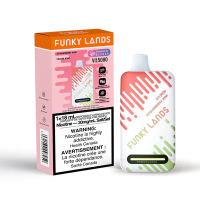 Funky Lands Vi15000 Disposable Vape - Strawberry Kiwi, 18ML