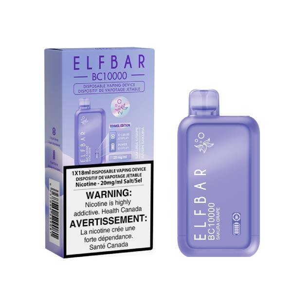 Elf Bar BC10000 Disposable Vape - Sakura Grape, 10000 Puffs