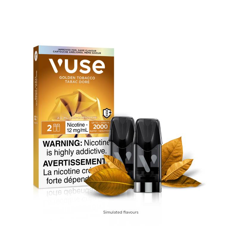Vuse Pods - Golden Tobacco, 2mL (2 Pods/PK) Vapeluv Vapeshop Vuse Pods - Golden Tobacco, 2mL (2 Pods/PK) Vapeluv Vapeshop