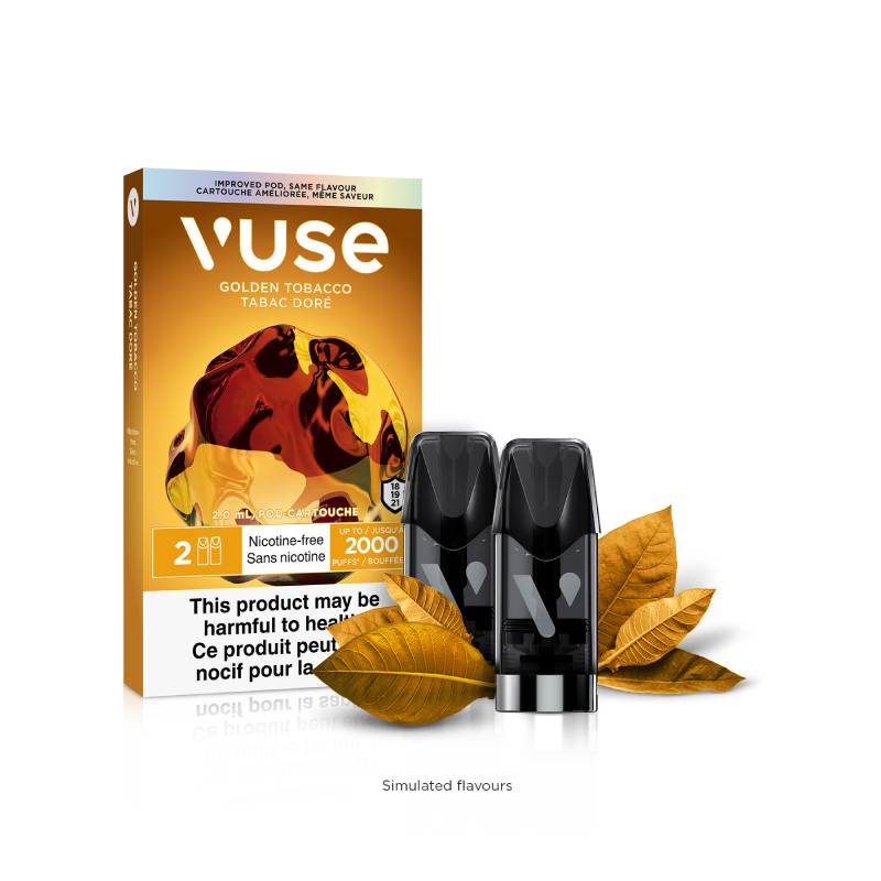 Vuse Pods - Golden Tobacco, 2mL (2 Pods/PK) Vapeluv Vapeshop Vuse Pods - Golden Tobacco, 2mL (2 Pods/PK) Vapeluv Vapeshop