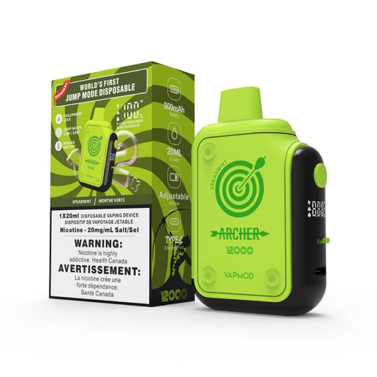 Vapmod Archer 12K Disposable Vape - Spearmint, 12000 Puffs