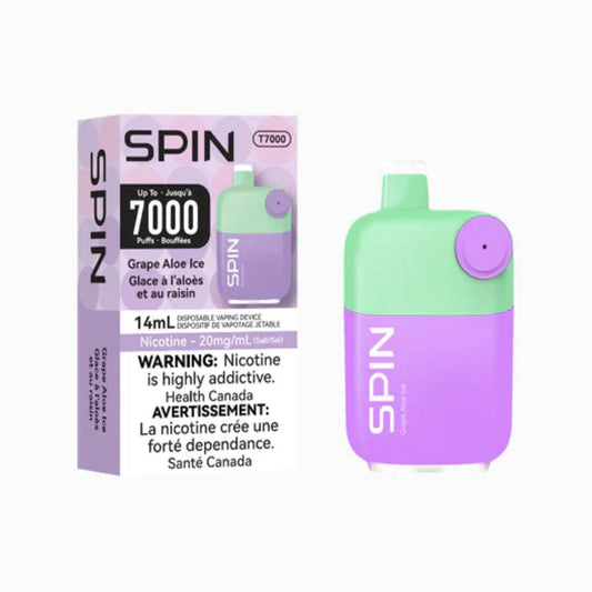 Spin T7000 Grape Aloe Ice Disposable Vape (7000 Puffs)