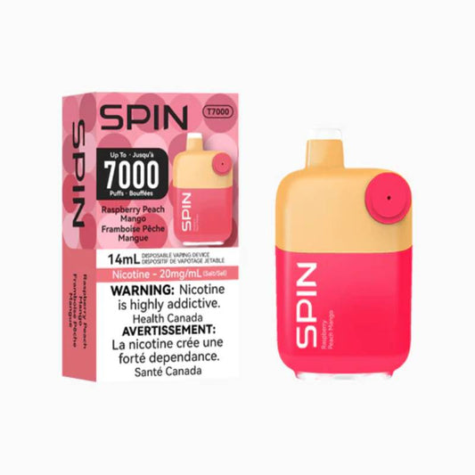 Spin T7000 Raspberry Peach Mango Disposable Vape (7000 Puffs)