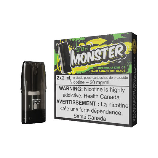 STLTH Monster Strawnana Kiwi Ice Pods