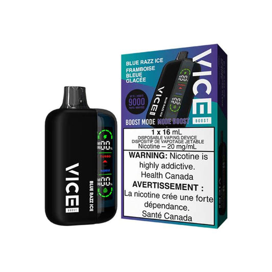 Vice Boost Disposable Vape - Blue Razz Ice, 9000 Puffs