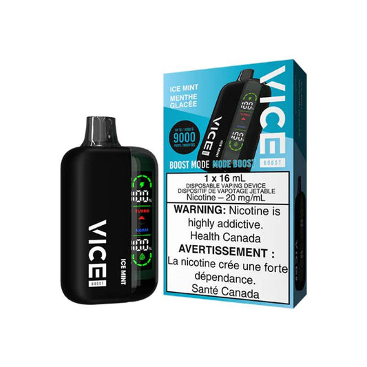 Vice Boost Disposable Vape - Ice Mint, 9000 Puffs
