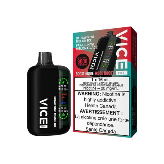 Vice Boost Disposable Vape - Straw Kiwi Melon Ice, 9000 Puffs