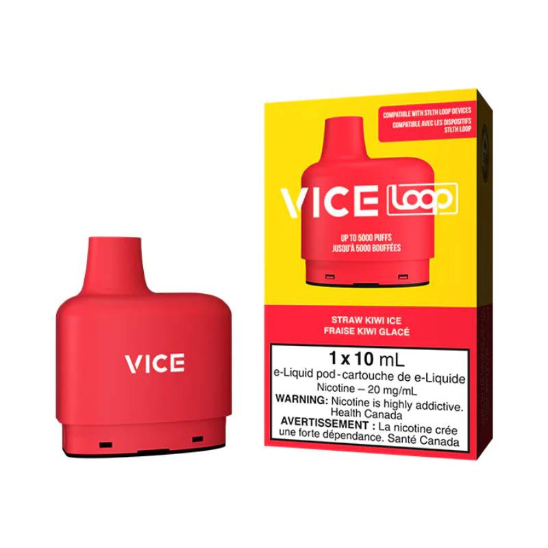 Vice Loop Pods - Straw Kiwi Ice, 5000 Puffs, 10ML