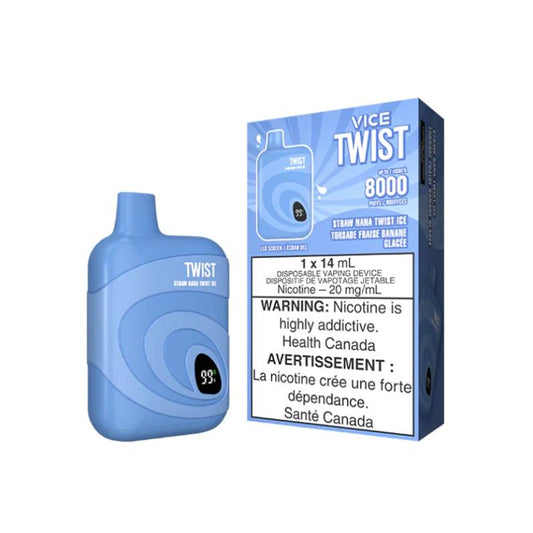 Vice Twist 8000 Disposable Vape - Straw Nana Twist Ice