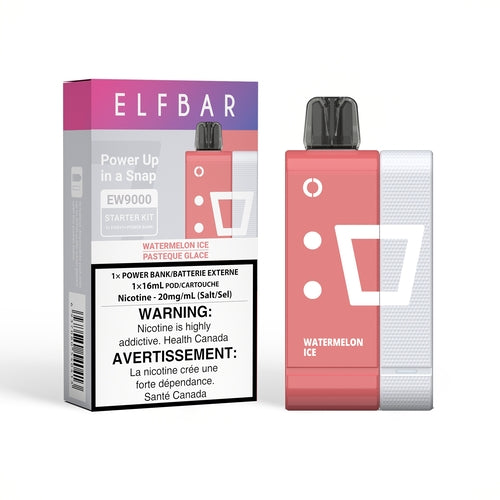 Elf Bar EW9000 Starter Kit - Watermelon Ice, 9000 Puffs