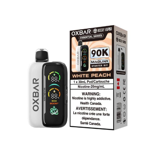 Oxbar Maglink 90K Essential Series Starter Kit - White Peach