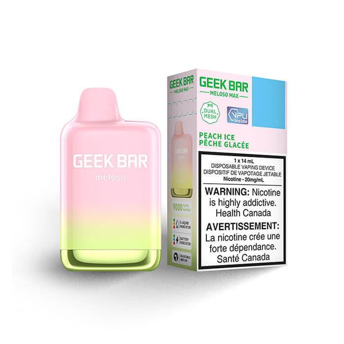 Geek Bar Meloso Max Peach Ice Disposable Vape