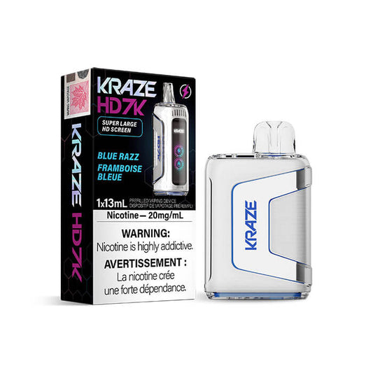 Kraze HD 7K Blue Razz Disposable Vape
