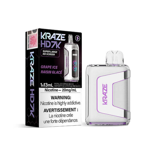 Kraze HD 7K Grape Ice Disposable Vape