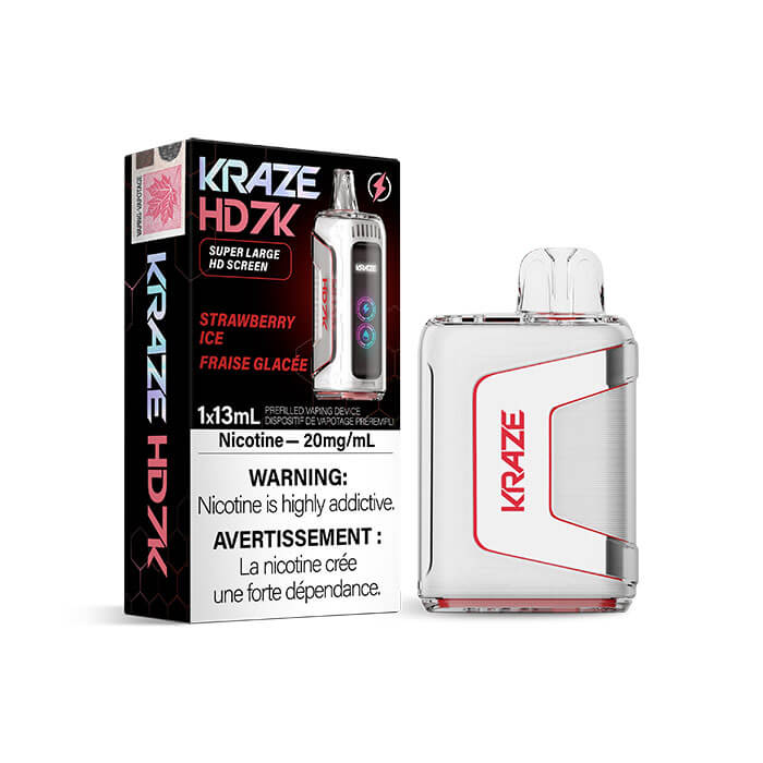 Kraze HD 7K Strawberry Ice Disposable Vape