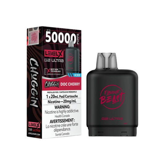 Flavour Beast Level X G2 Ultra Pod 50K - Chuggin' Doc Cherry
