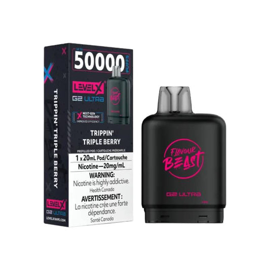 Flavour Beast Level X G2 Ultra Pod 50K - Trippin' Triple Berry