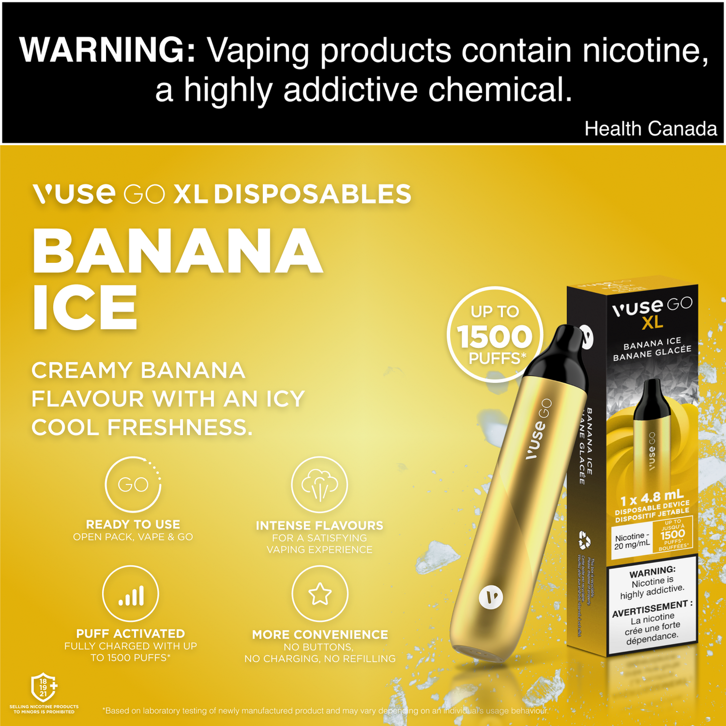 Vuse Go XL Banana Ice Disposable Vape