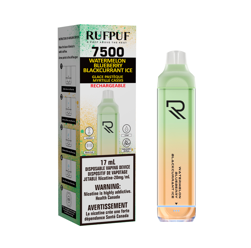 Gcore RufPuf Watermelon Blueberry Blackcurrant Ice (7500 puffs)