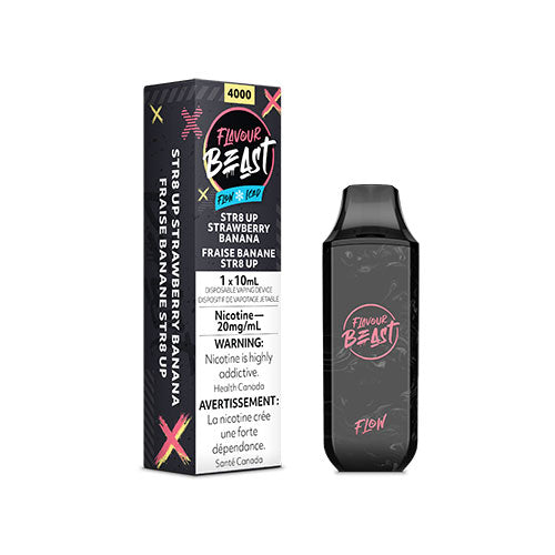 Flavour Beast Flow Str8 Up Strawberry Banana Disposable Vape