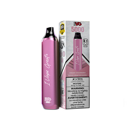 IVG 5000 Disposable Vape Creamy Strawberry