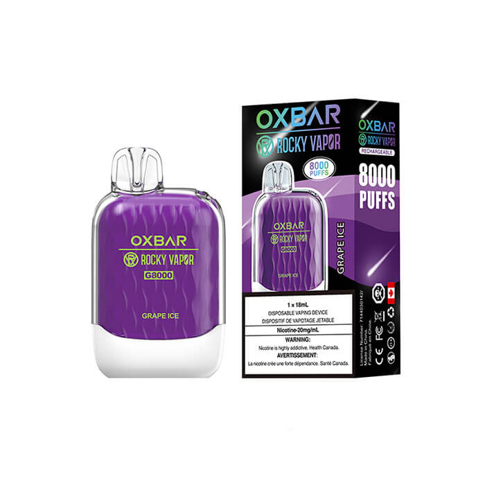 OX Bar G8000 Grape Ice Disposable Vape